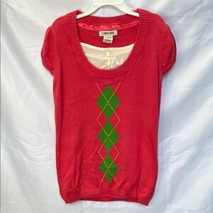 Cherokee Pink and Green Crew Neck Matching Set